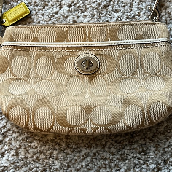 Coach Beige Wristlet - Picture 2 of 4